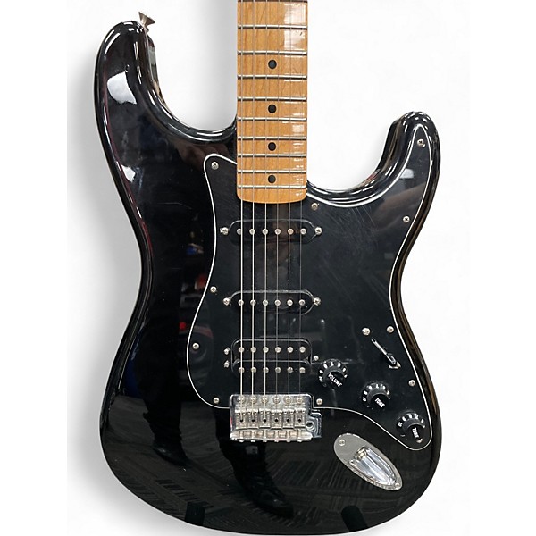 Used Fender Standard Stratocaster HSS Black Solid Body Electric Guitar