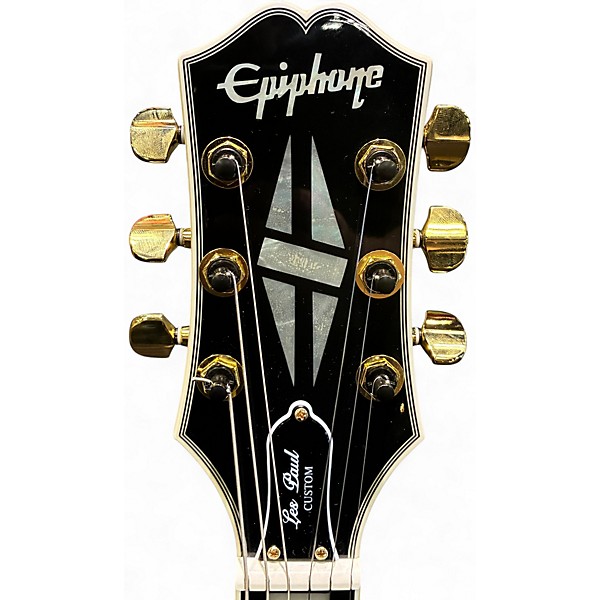 Used Epiphone Les Paul Custom Antique Ivory Solid Body Electric Guitar
