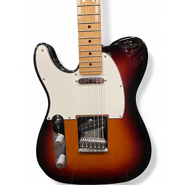Used Fender Player Telecaster Left Handed 3 Color Sunburst Solid Body Electric Guitar