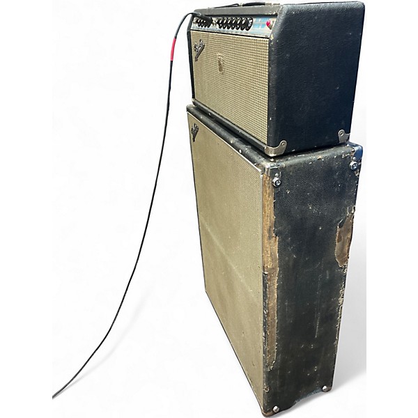 Vintage 1970s Fender DUAL SHOWMAN WITH 2X15 CABINET Tube Guitar Amp Head