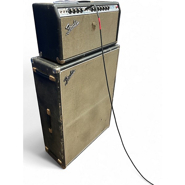 Vintage 1970s Fender DUAL SHOWMAN WITH 2X15 CABINET Tube Guitar Amp Head