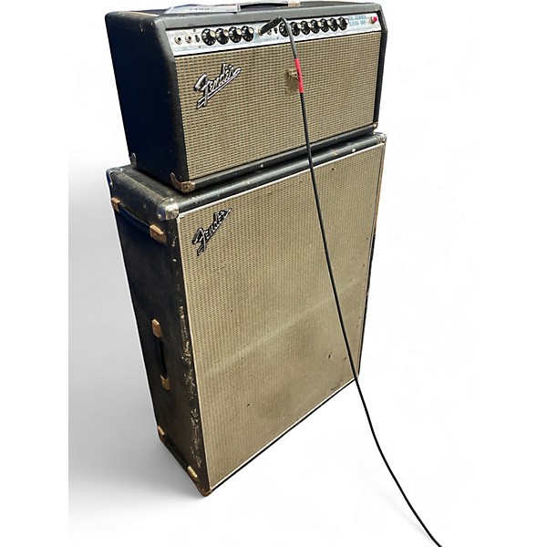 Vintage 1970s Fender DUAL SHOWMAN WITH 2X15 CABINET Tube Guitar Amp Head