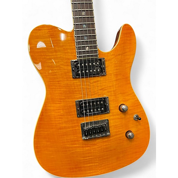 Used Fender Special Edition Custom Telecaster FMT HH Amber Solid Body Electric Guitar