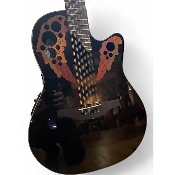 Used 2024 Ovation Celebrity CE4412-5-G 12-String Black 12 String Acoustic Electric Guitar