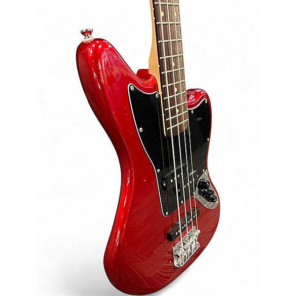Used Squier Vintage Modified Jaguar Bass Candy Apple Red Electric Bass Guitar