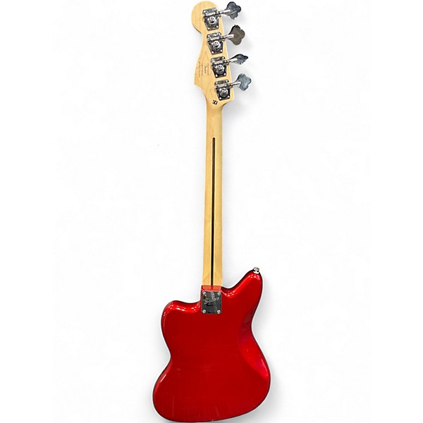 Used Squier Vintage Modified Jaguar Bass Candy Apple Red Electric Bass Guitar