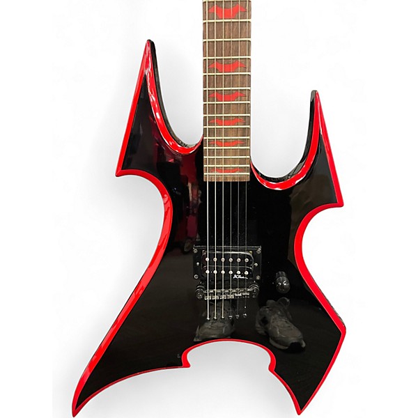 Used B.C. Rich ASOBO Avenge Son Of Beast BLACK WITH RED TRIM Solid Body Electric Guitar