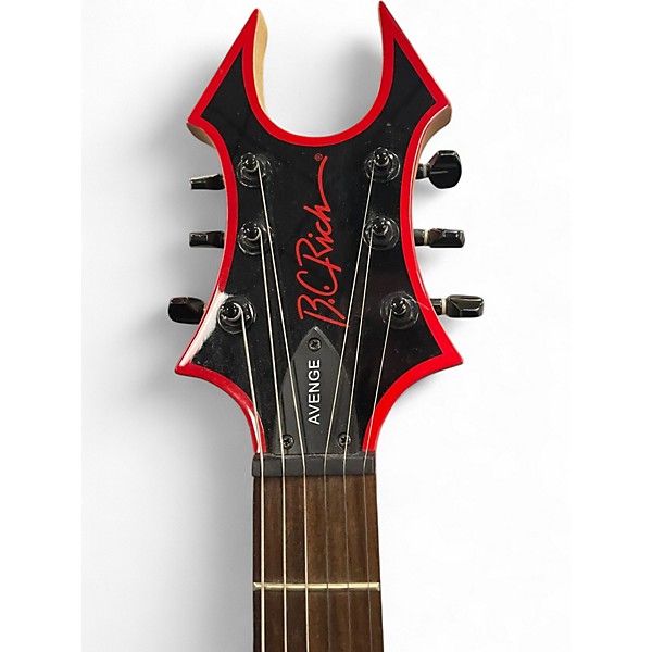 Used B.C. Rich ASOBO Avenge Son Of Beast BLACK WITH RED TRIM Solid Body Electric Guitar