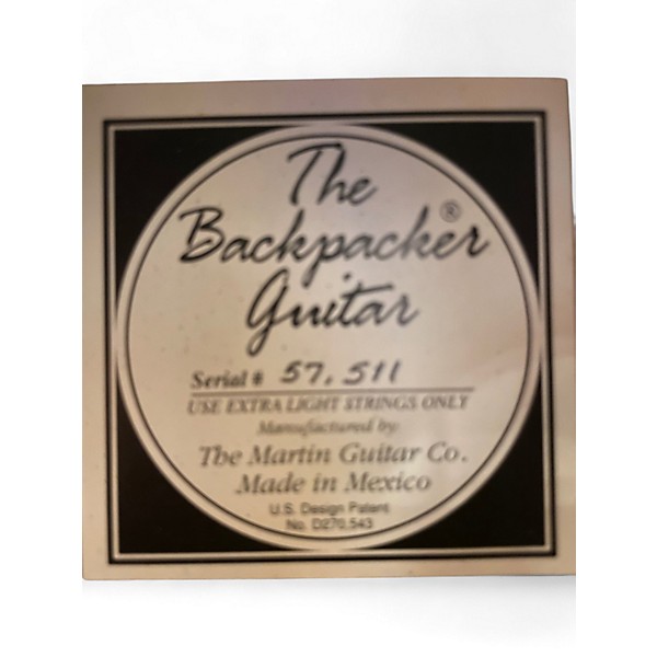 Used Martin GBPC Backpacker Steel String Natural Acoustic Guitar