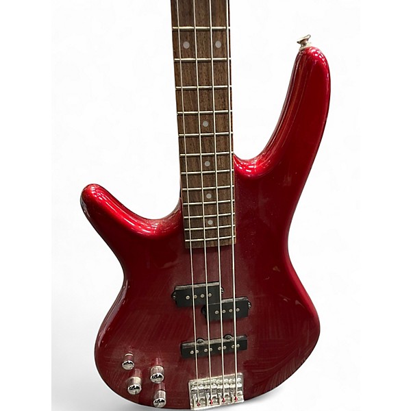 Used Ibanez GSR200 Lefty Chrome Red Electric Bass Guitar