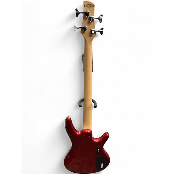 Used Ibanez GSR200 Lefty Chrome Red Electric Bass Guitar