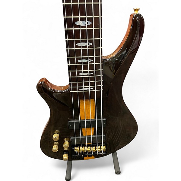 Used Roscoe SKB3006 Brown Electric Bass Guitar
