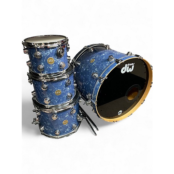 Used 2006 DW 4 Piece Collector's Series BLUE DIAMOND Drum Kit