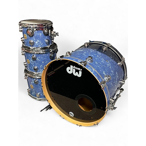 Used 2006 DW 4 Piece Collector's Series BLUE DIAMOND Drum Kit