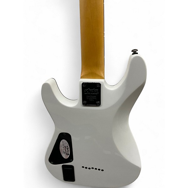 Used Schecter Guitar Research Demon 7 String Alpine White Solid Body Electric Guitar