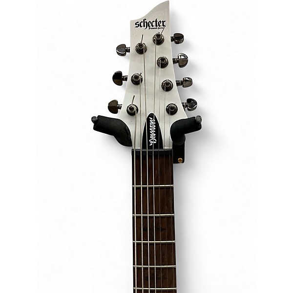 Used Schecter Guitar Research Demon 7 String Alpine White Solid Body Electric Guitar