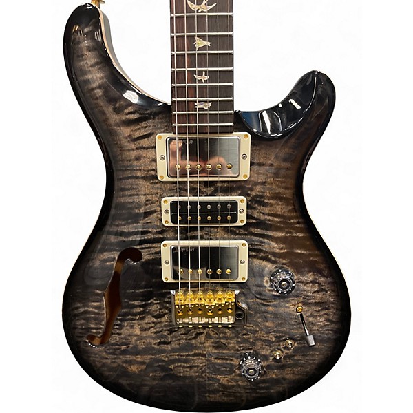 Used PRS Custom 22 Semi Hollow Body 10 Top BLACK QUILT Hollow Body Electric Guitar