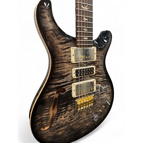 Used PRS Custom 22 Semi Hollow Body 10 Top BLACK QUILT Hollow Body Electric Guitar