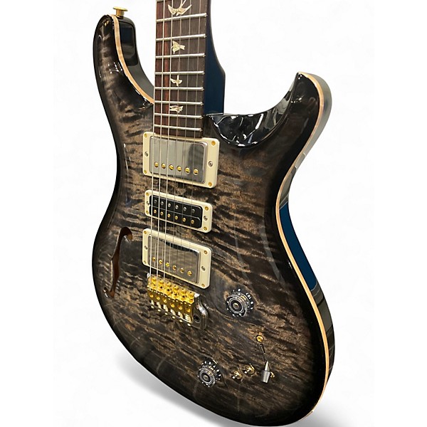 Used PRS Custom 22 Semi Hollow Body 10 Top BLACK QUILT Hollow Body Electric Guitar