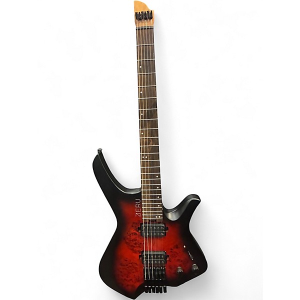 Used Zeru Void Series Justus Hajas Signature Red Burl Solid Body Electric Guitar