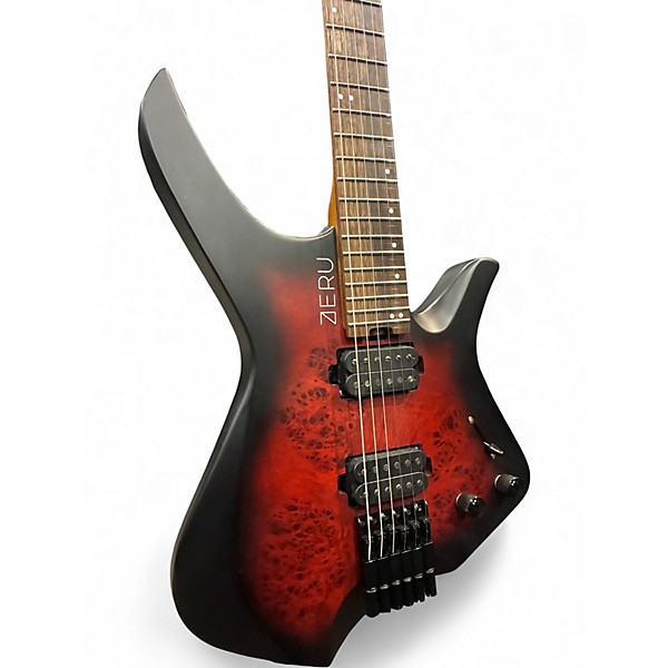 Used Zeru Void Series Justus Hajas Signature Red Burl Solid Body Electric Guitar