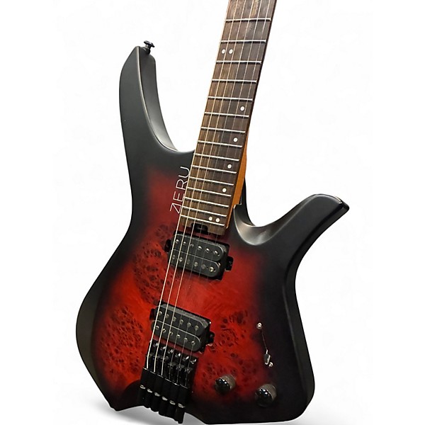 Used Zeru Void Series Justus Hajas Signature Red Burl Solid Body Electric Guitar