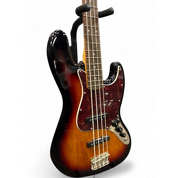 Used Squier Classic Vibe 1960S Jazz Bass 3 Tone Sunburst Electric Bass Guitar