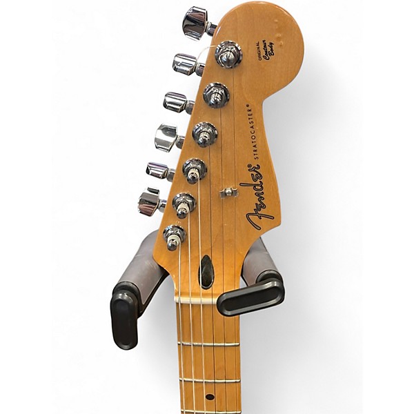 Used Fender Deluxe Triple Play Stratocaster HSS Blue Burst Solid Body Electric Guitar