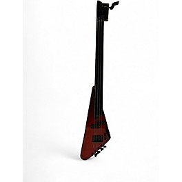 Used Amazing Musical Instrument Company Fretless 4 String Red Electric Bass Guitar