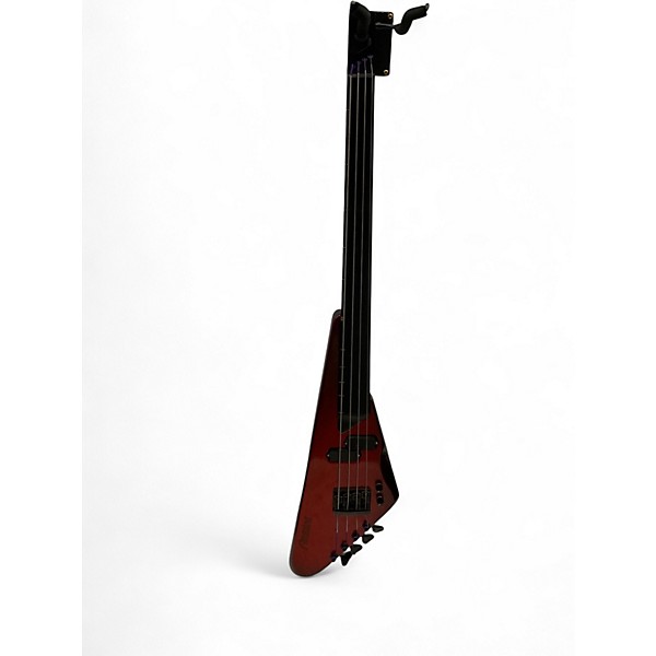 Used Amazing Musical Instrument Company Fretless 4 String Red Electric Bass Guitar