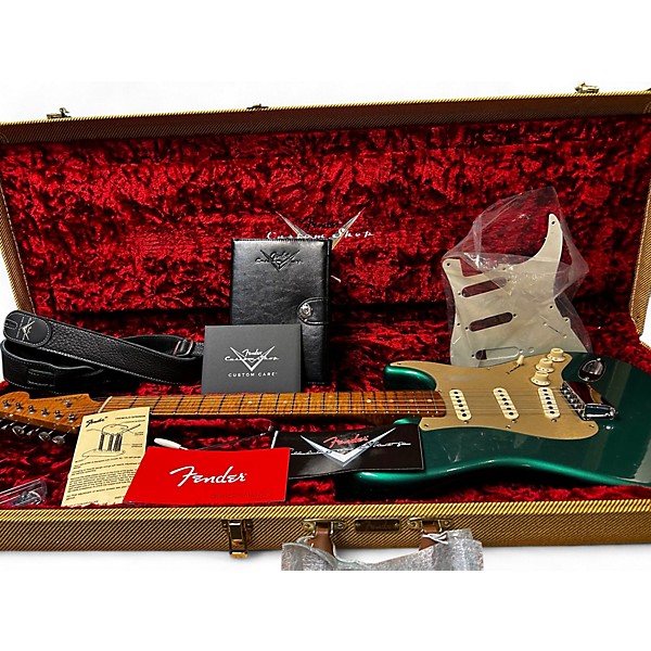 Used Fender CUSTOM SHOP LTD 58 SPECIAL STRATOCASTER journeyman FADED BRITISH RACING GREEN Solid Body Electric Guitar