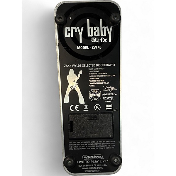 Used Dunlop ZW45 Zakk Wylde Signature Cry Baby Wah Effect Pedal