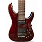Used Schecter Guitar Research Hellraiser C7 Floyd Rose Sustaniac Black Cherry Solid Body Electric Guitar