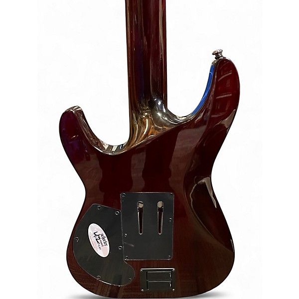 Used Schecter Guitar Research Hellraiser C7 Floyd Rose Sustaniac Black Cherry Solid Body Electric Guitar