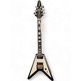 Used 2017 Epiphone RICHIE FAULKNER Black and White Solid Body Electric Guitar