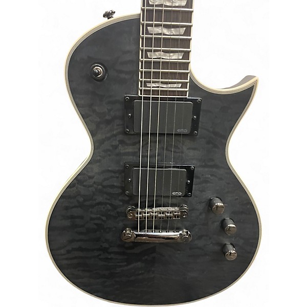 Used ESP LTD EC401 Trans Black Solid Body Electric Guitar