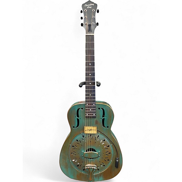 Used Recording King RR-997 VG Distressed Vintage Green Resonator Guitar