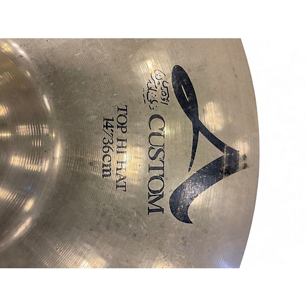 Used Zildjian 14in A Custom Hi Hat Top Cymbal