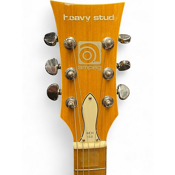 Vintage 1970s Ampeg HEAVY STUD GEH-150 Natural Solid Body Electric Guitar
