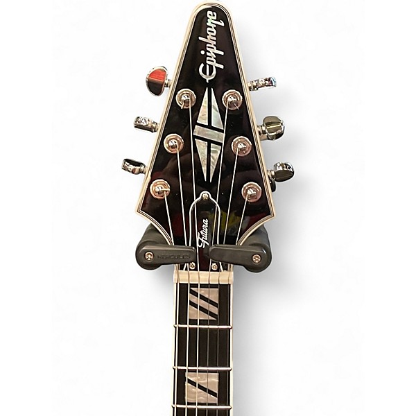 Used Epiphone FUTURA FLYING V CUSTOM  QUICKSLIVER SHIFT Solid Body Electric Guitar