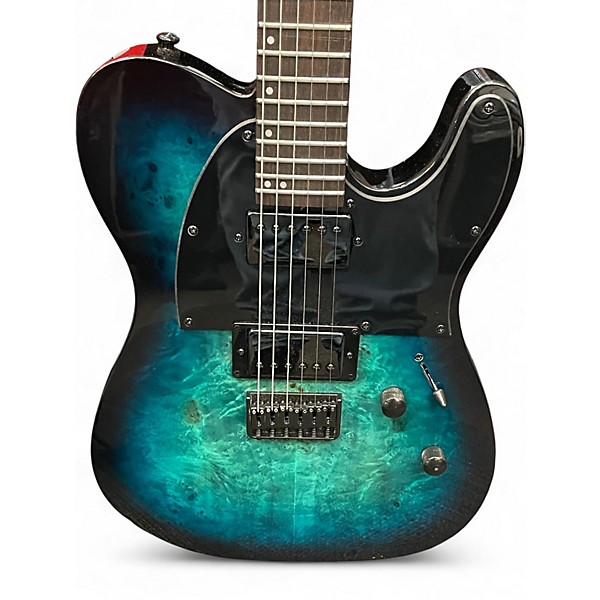Used ESP LTD TE-2000X Blue Burst Solid Body Electric Guitar