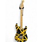 Used EVH Striped Series Black with Yellow Stripes Solid Body Electric Guitar thumbnail
