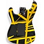 Used EVH Striped Series Black with Yellow Stripes Solid Body Electric Guitar