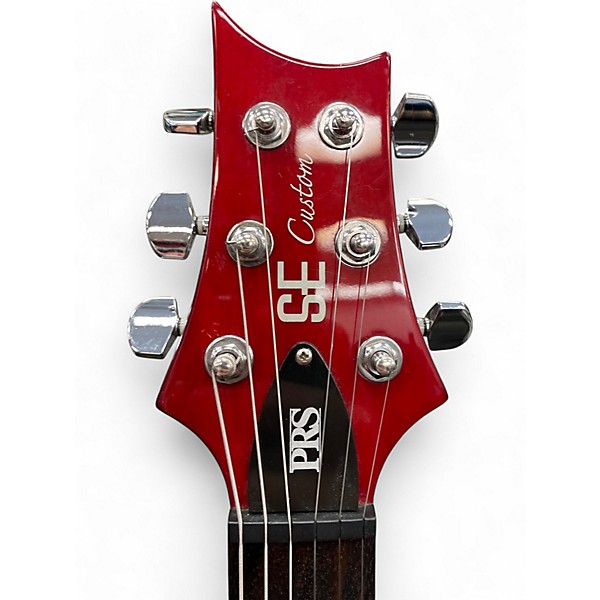 Used PRS SE Custom 24 Trans Red Solid Body Electric Guitar