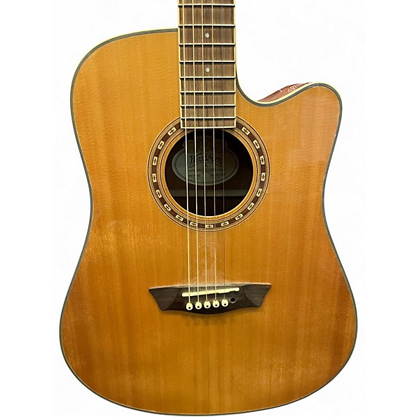 Used Washburn WD7SCE Natural Acoustic Electric Guitar