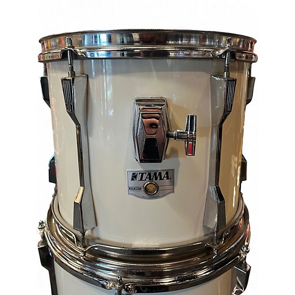 Used TAMA 4 Piece Rockstar white Drum Kit