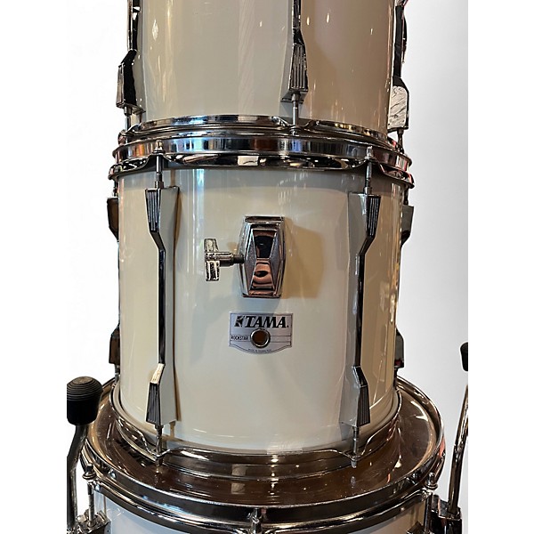 Used TAMA 4 Piece Rockstar white Drum Kit