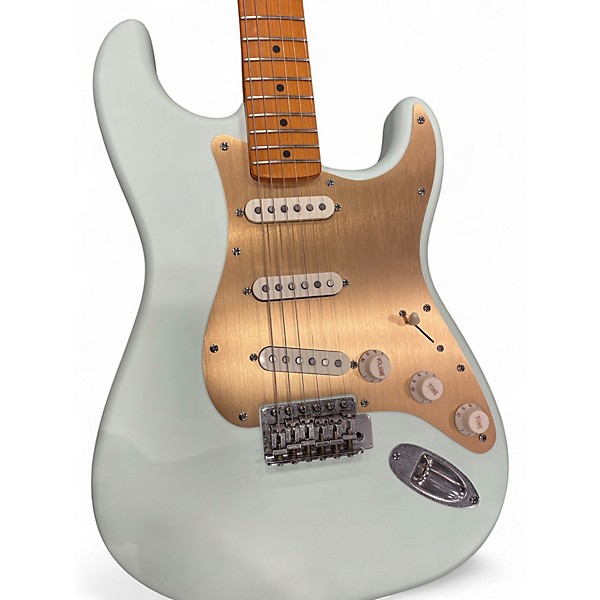 Used Squier 40th Anniversary Stratocaster Satin Sonic Blue Solid Body Electric Guitar