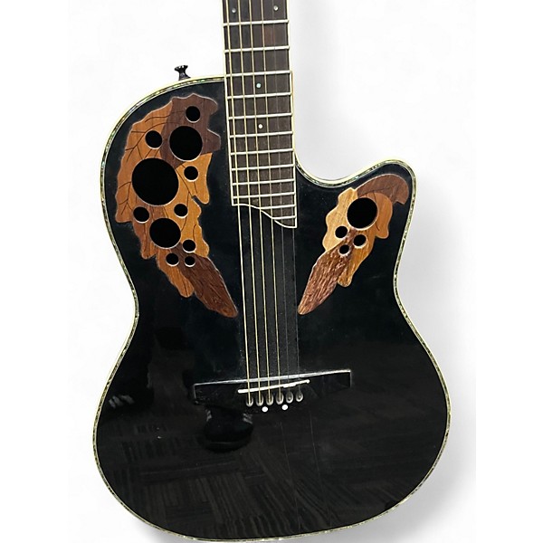 Used Ovation CE44 Celebrity Black Acoustic Electric Guitar