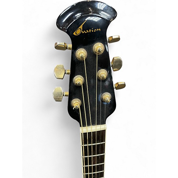 Used Ovation CE44 Celebrity Black Acoustic Electric Guitar
